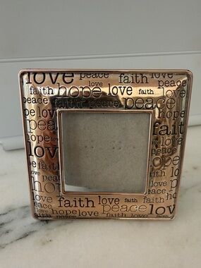 Brighton Faith/love/peace/hope 4” x 4” Picture Frame